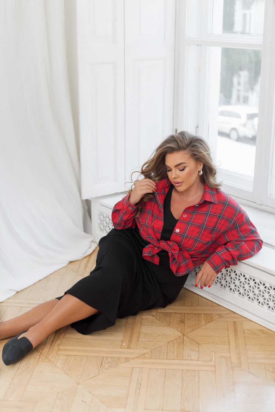 Овърсайз карирана риза - Twiggy Shop