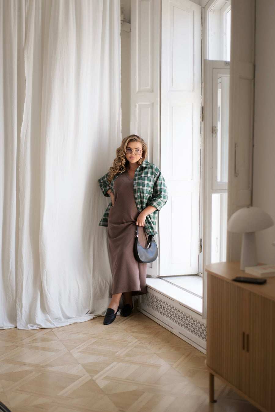 Овърсайз карирана риза - Twiggy Shop