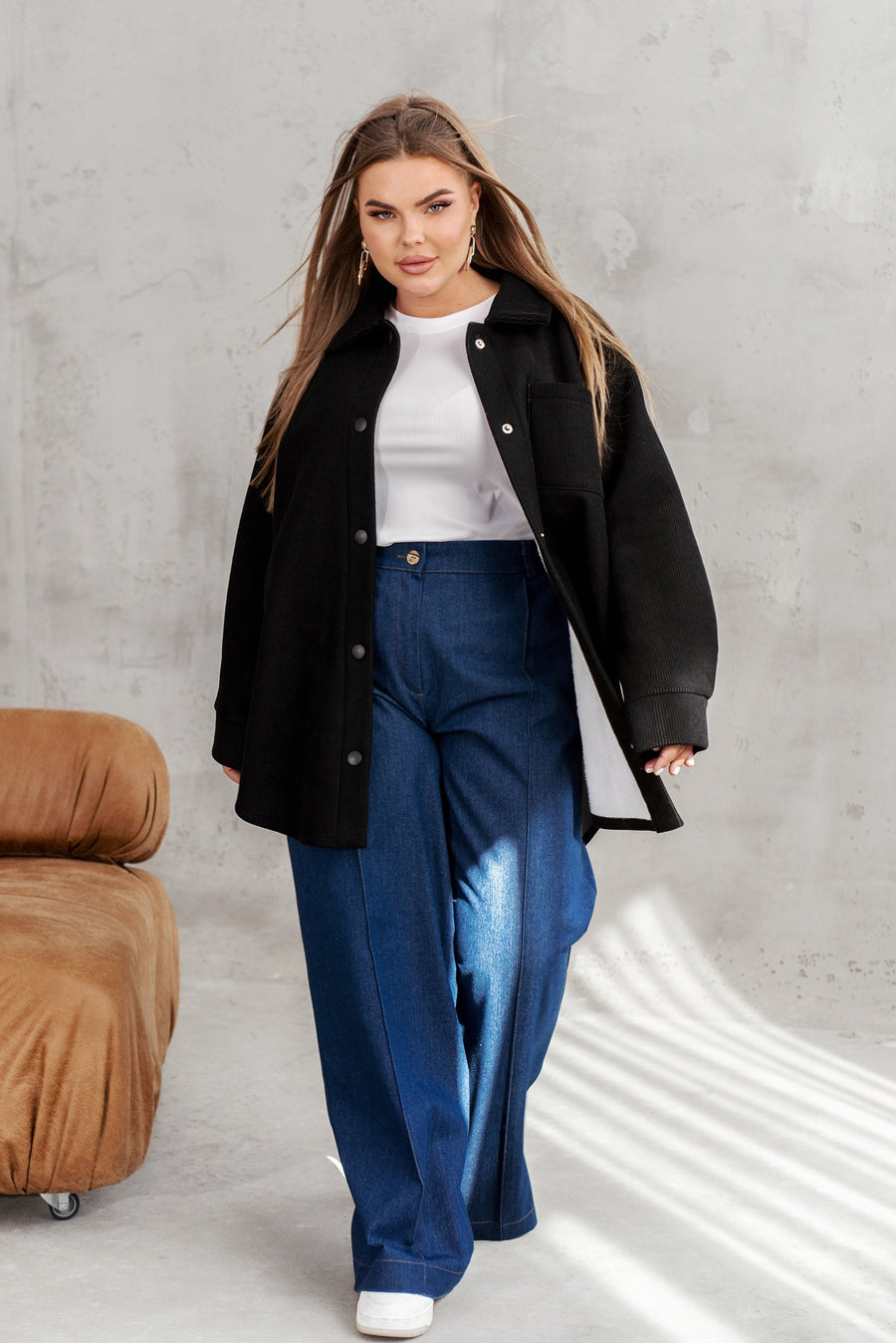 Рипсена връхна риза с подплата - Twiggy Shop