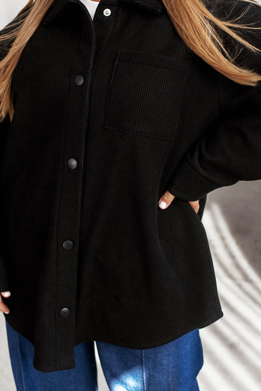 Рипсена връхна риза с подплата - Twiggy Shop