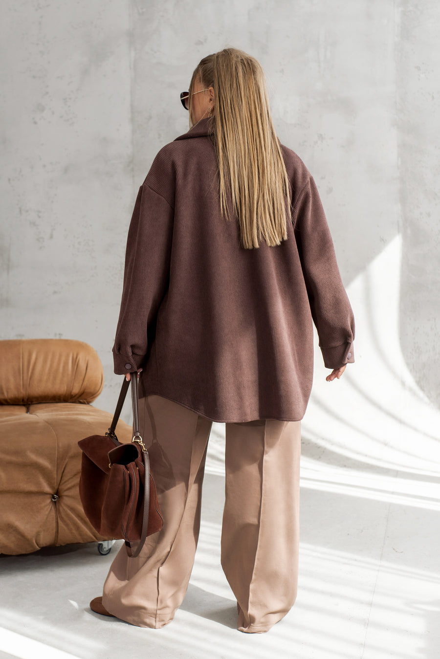 Рипсена връхна риза с топла подплата - Twiggy Shop