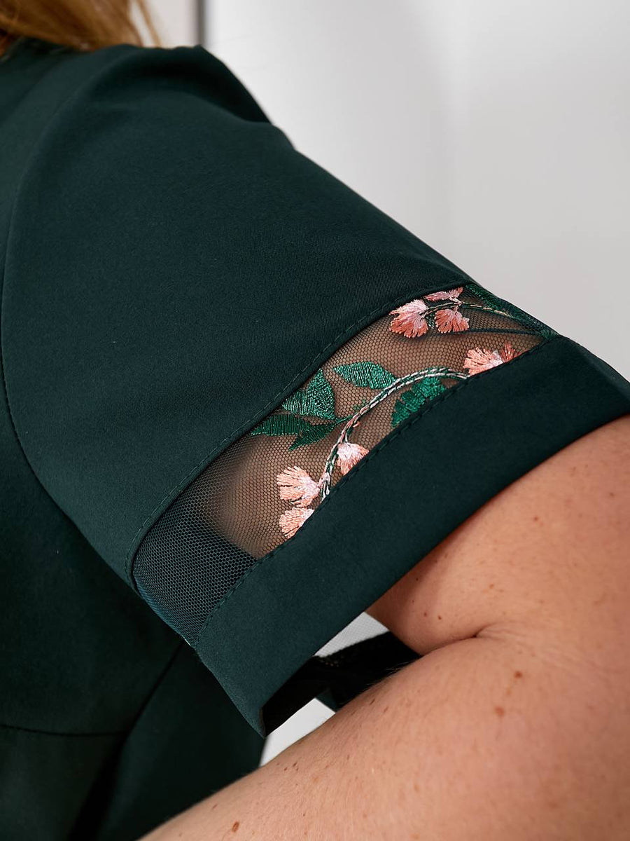 Рокля в свободна кройка с бродерия - Twiggy Shop