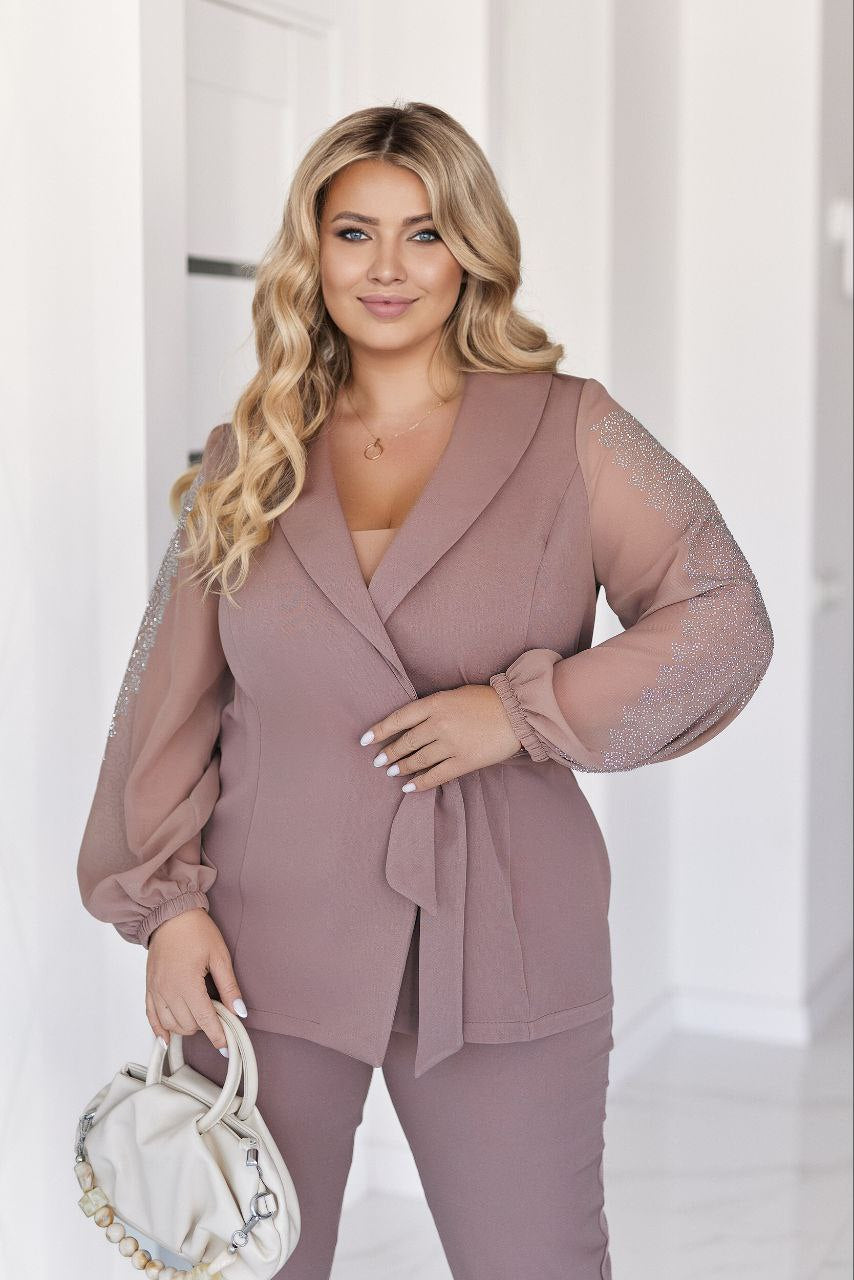 Комплект с камъни на ръкава - Twiggy Shop