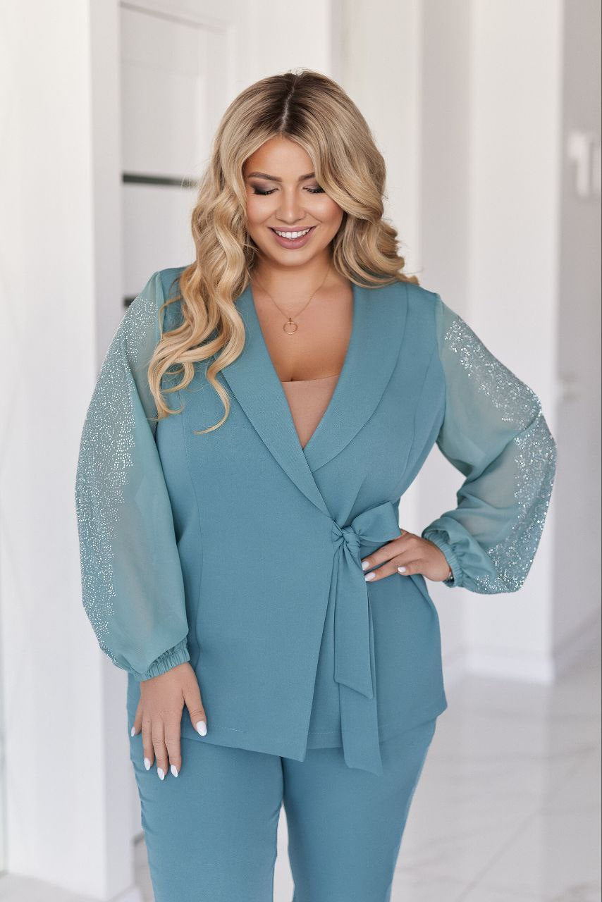 Комплект с камъни на ръкава - Twiggy Shop