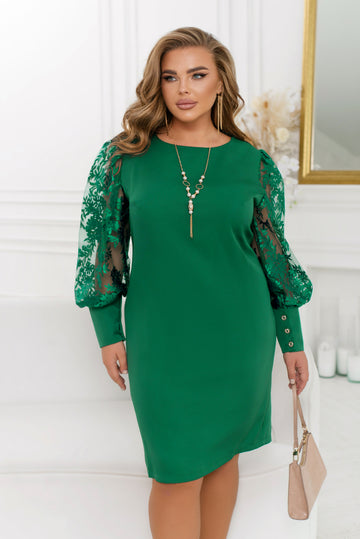 Рокля с ръкави от дантела - Twiggy Shop