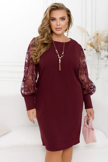 Рокля с ръкави от дантела - Twiggy Shop