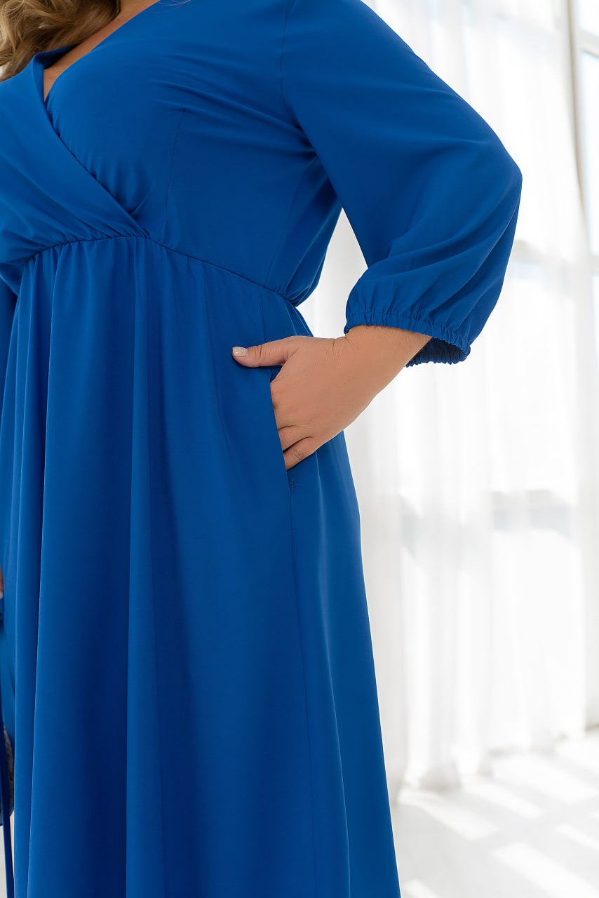 Рокля под коляното с колан - Twiggy Shop