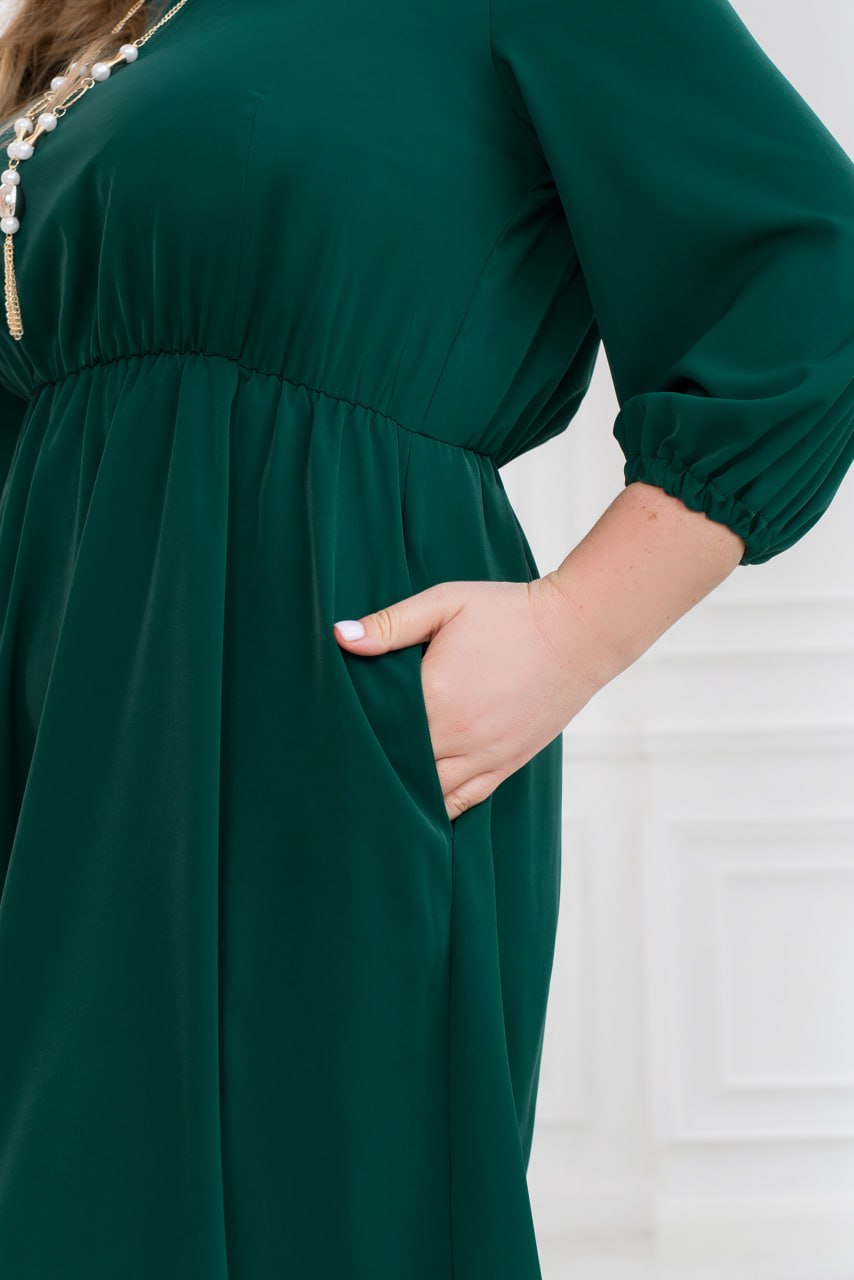 Разкроена рокля с колан - Twiggy Shop