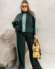 Ватиран комплект с широк панталон - Twiggy Shop