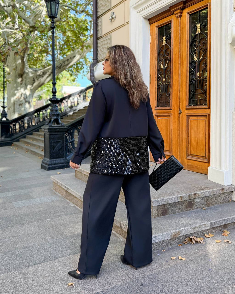 Комплект с декорирано с пайети сако - Twiggy Shop