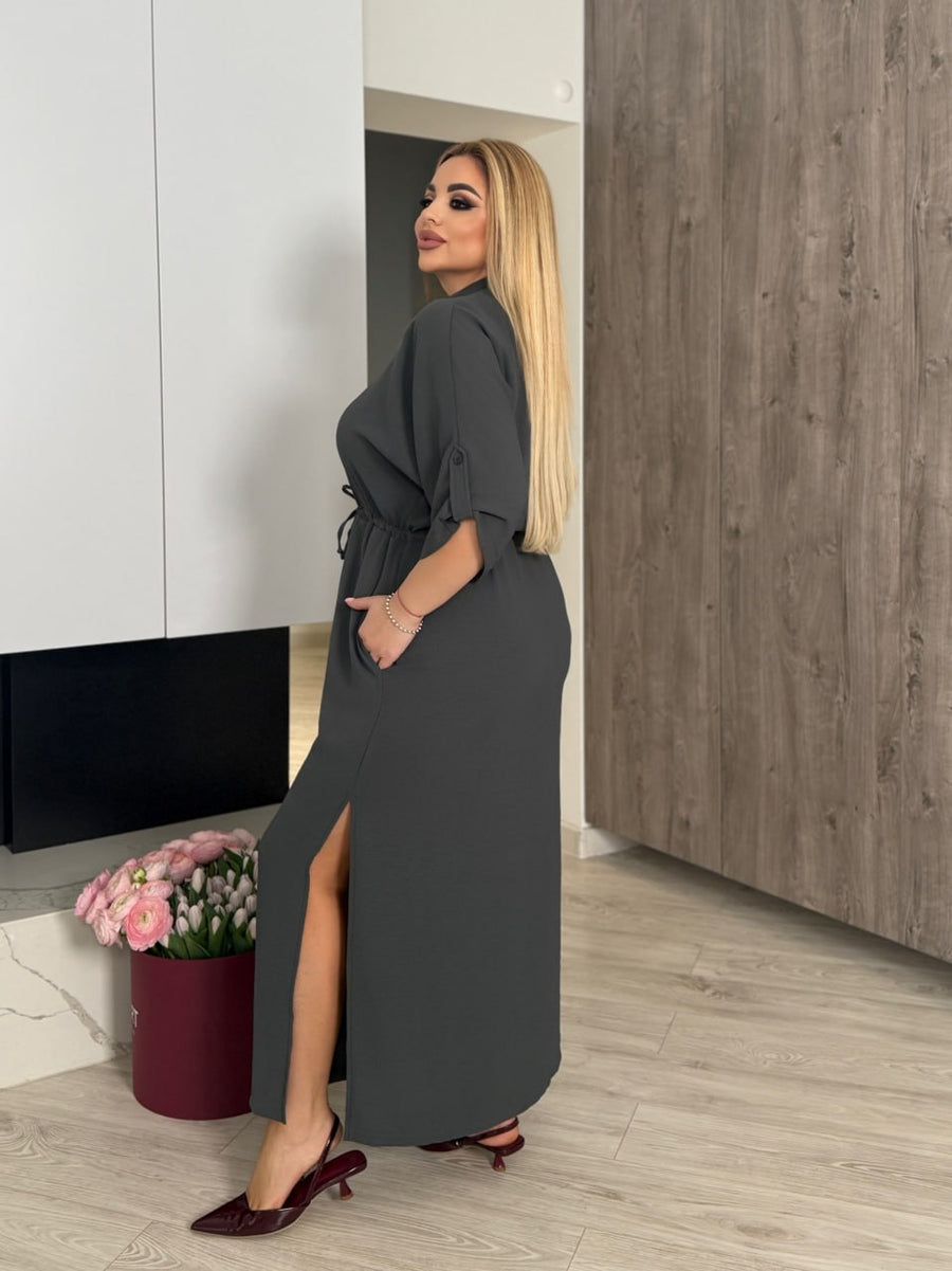 Дълга рокля тип риза - Twiggy Shop