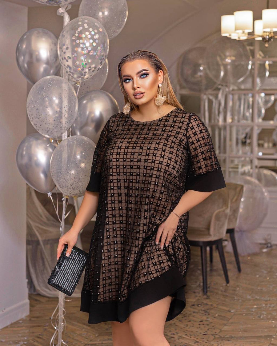 Рокля в свободна кройка от мрежа - Twiggy Shop