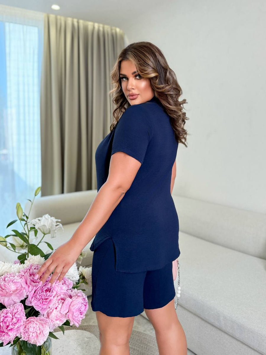 Комплект от блуза и къс панталон - Twiggy Shop