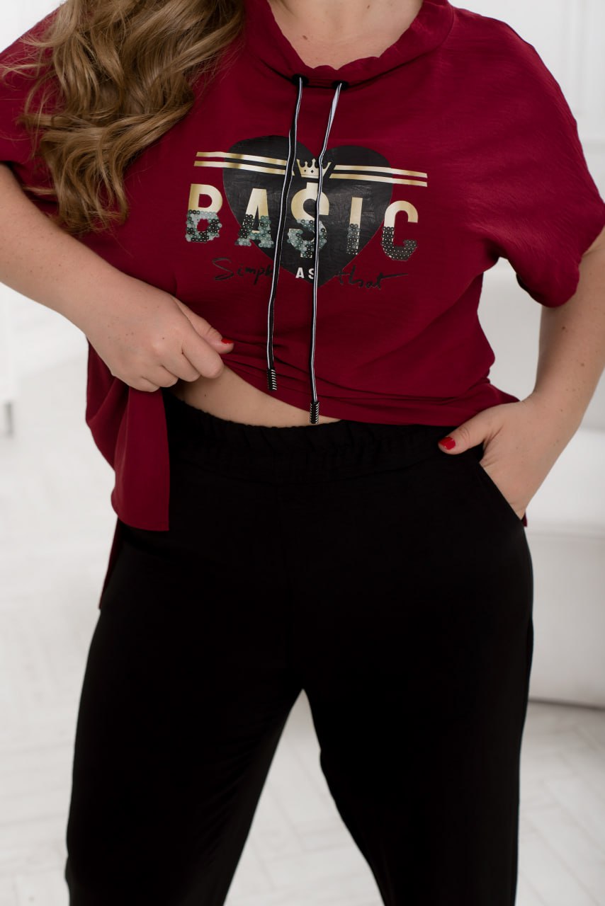 Комплект от блуза и скъсен панталон - Twiggy Shop