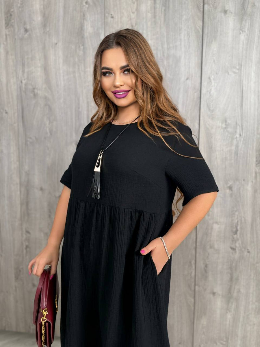 Памучна рокля под коляното - Twiggy Shop