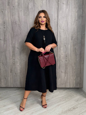 Памучна рокля под коляното - Twiggy Shop