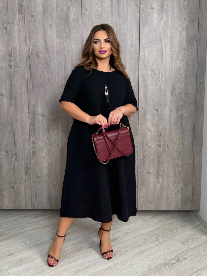 Памучна рокля под коляното - Twiggy Shop