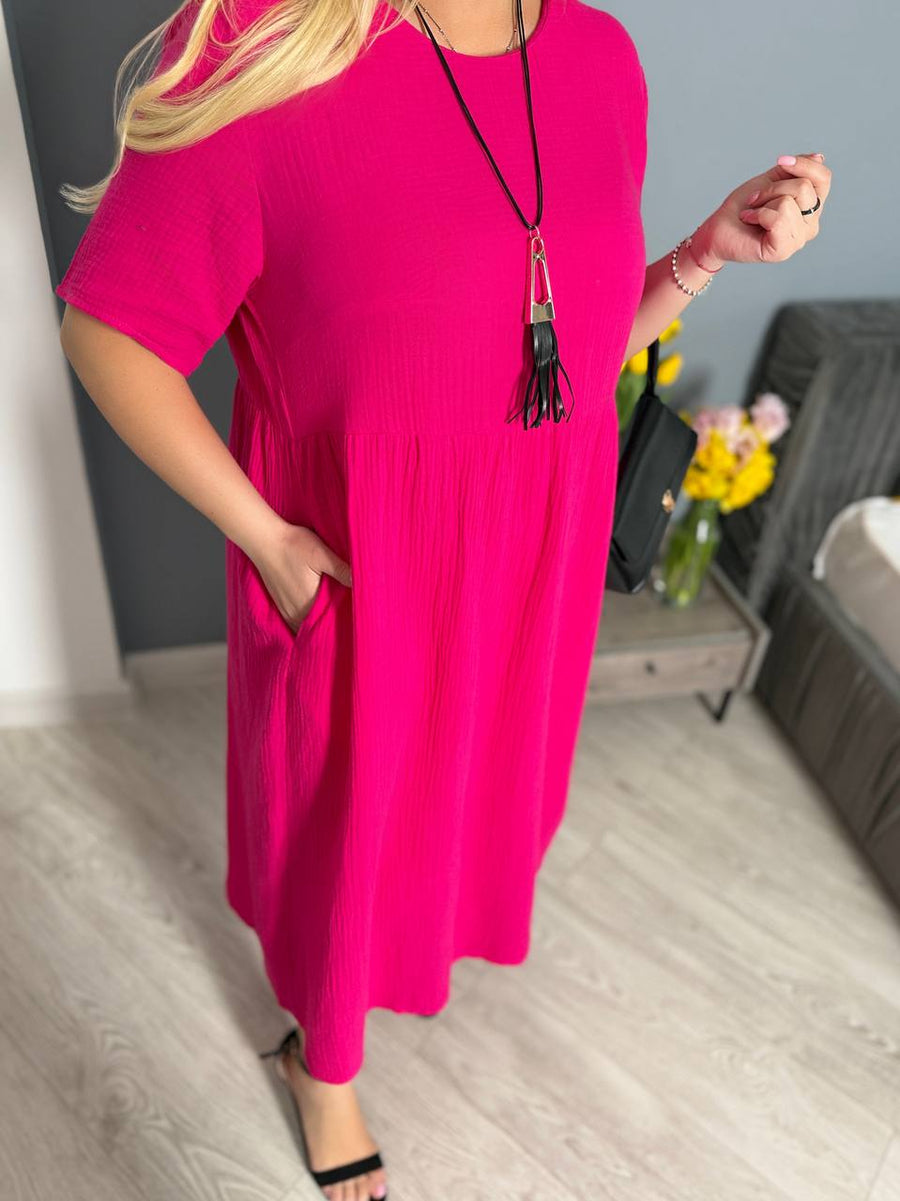 Памучна рокля под коляното - Twiggy Shop