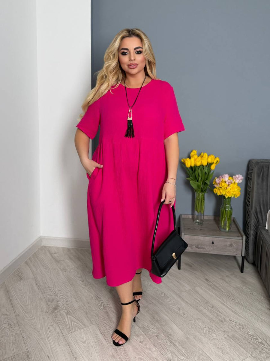 Памучна рокля под коляното - Twiggy Shop