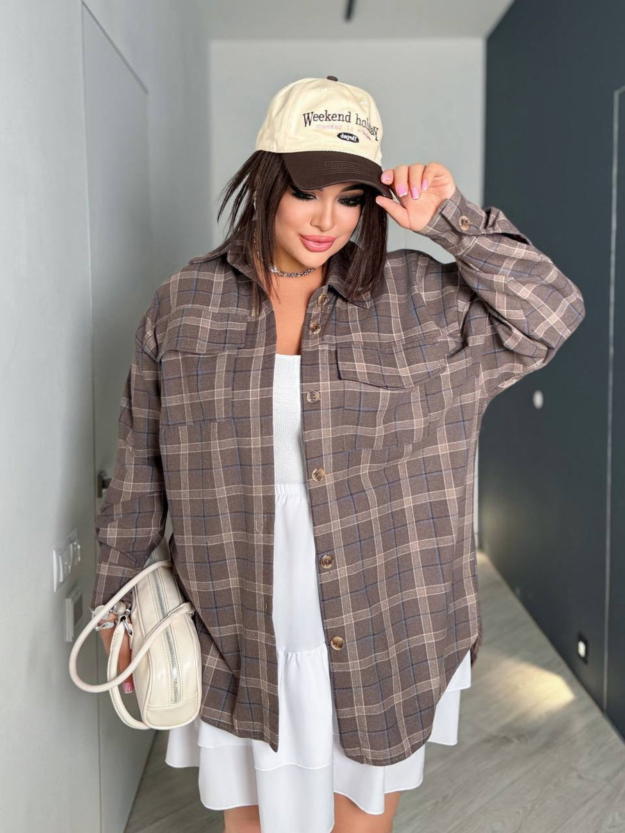 Карирана връхна риза - Twiggy Shop