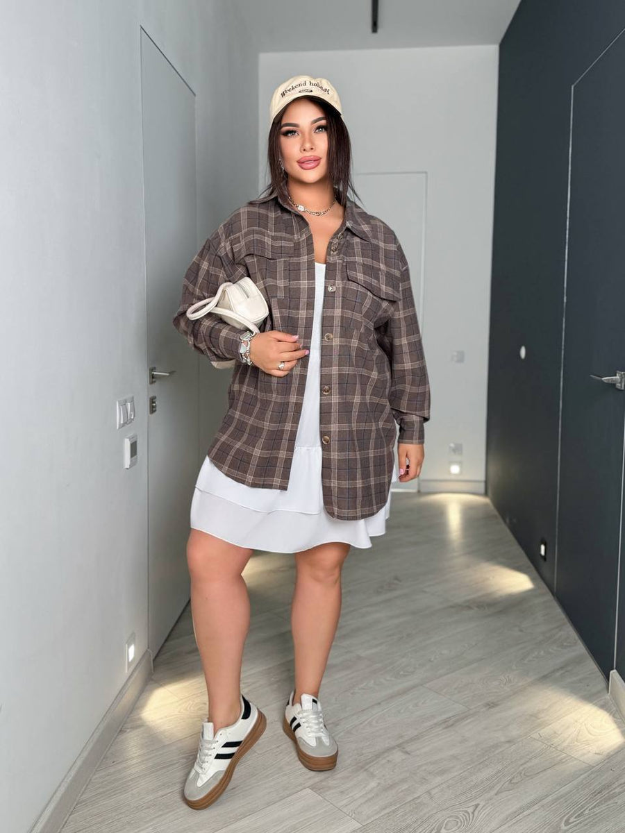 Карирана връхна риза - Twiggy Shop