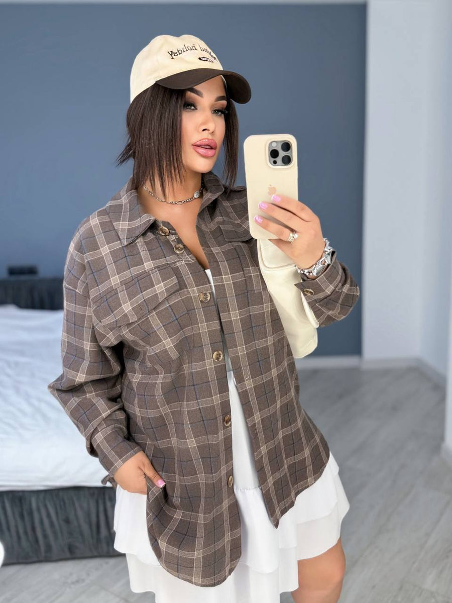 Карирана връхна риза - Twiggy Shop