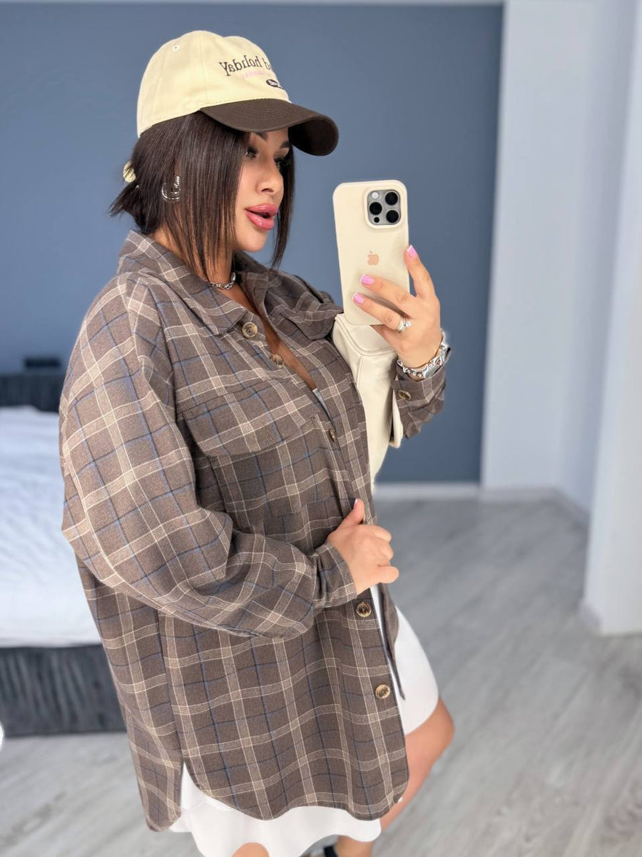 Карирана връхна риза - Twiggy Shop