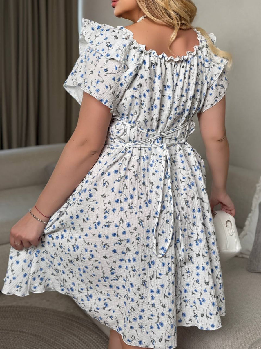 Къса рокля от памучна материя - Twiggy Shop