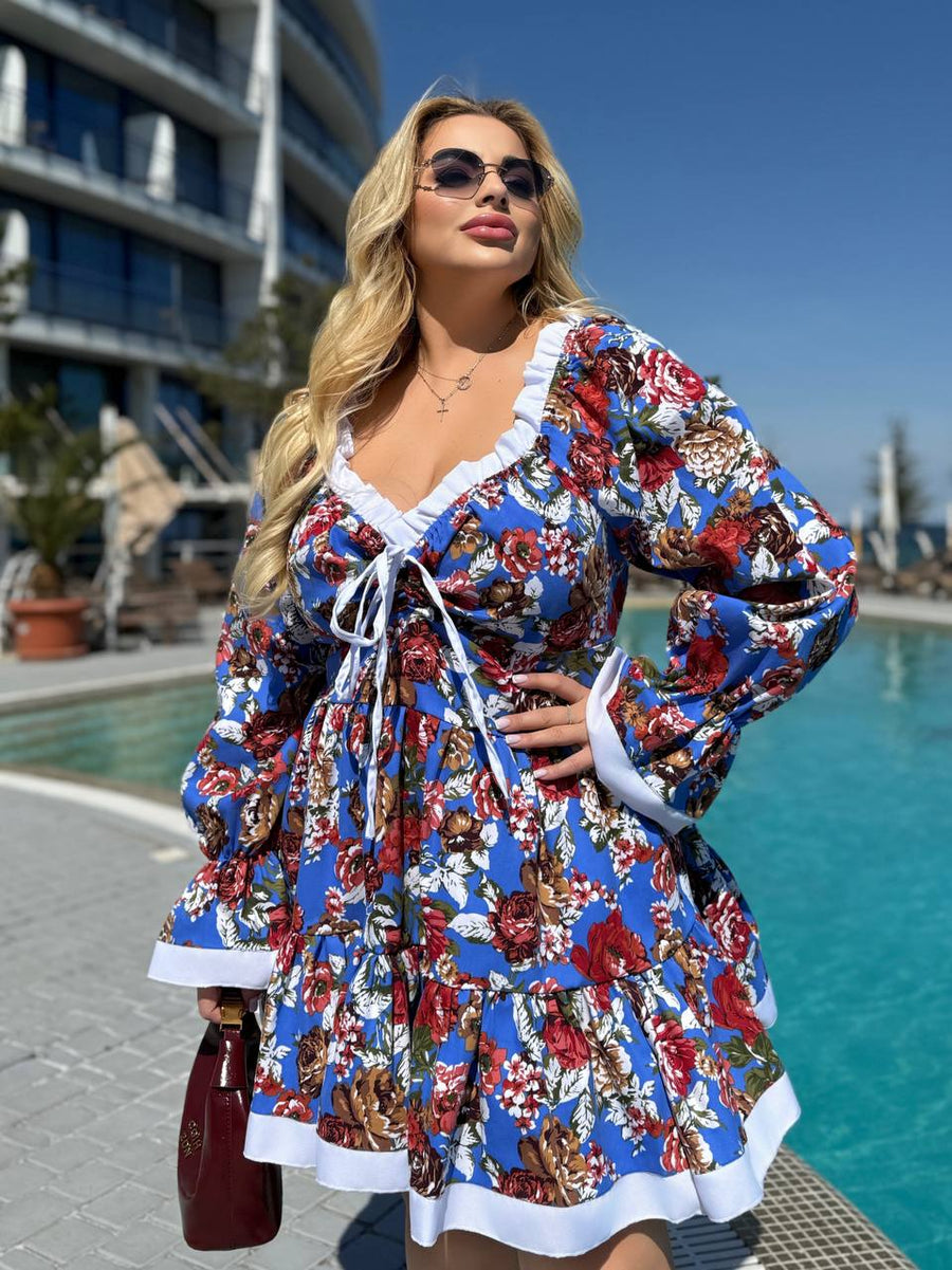 Памучна рокля на цветя - Twiggy Shop