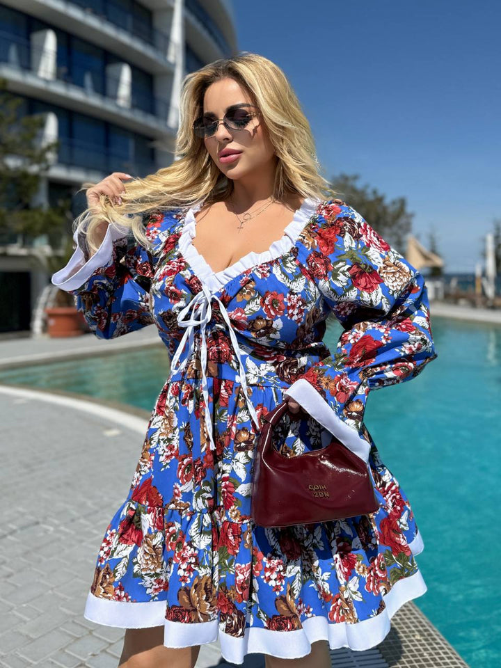 Памучна рокля на цветя - Twiggy Shop