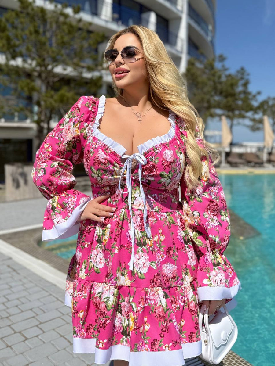 Памучна рокля на цветя - Twiggy Shop