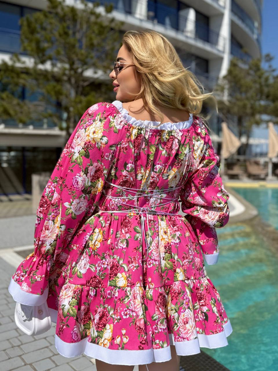 Памучна рокля на цветя - Twiggy Shop