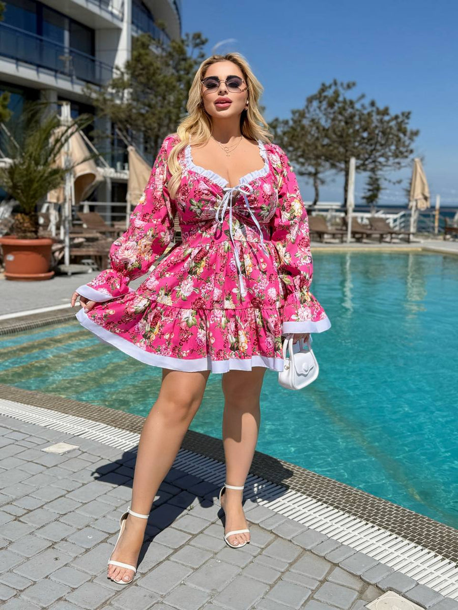 Памучна рокля на цветя - Twiggy Shop