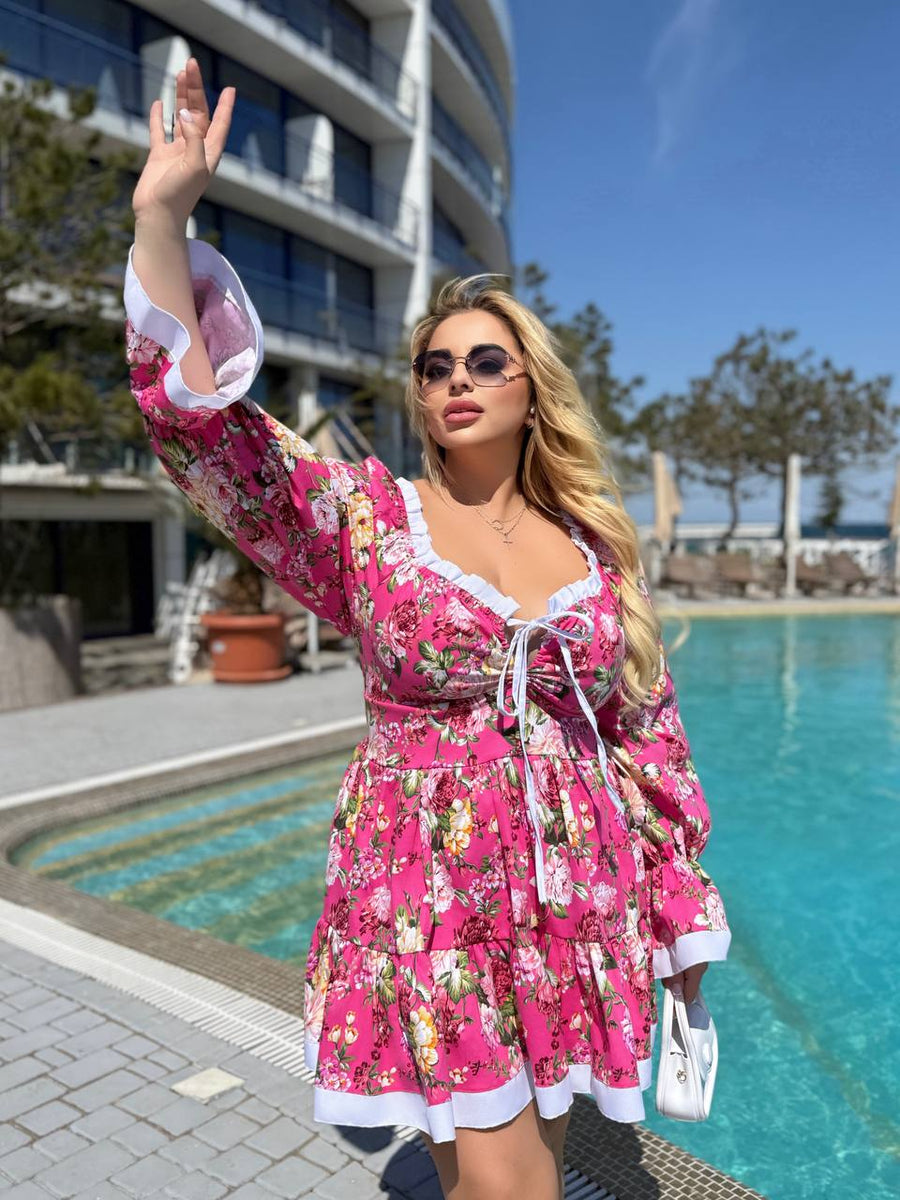 Памучна рокля на цветя - Twiggy Shop