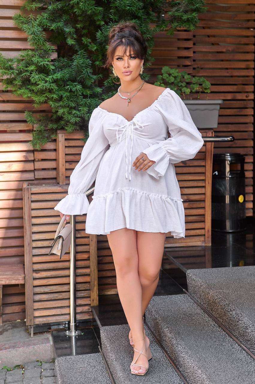 Къса рокля от муселин - Twiggy Shop