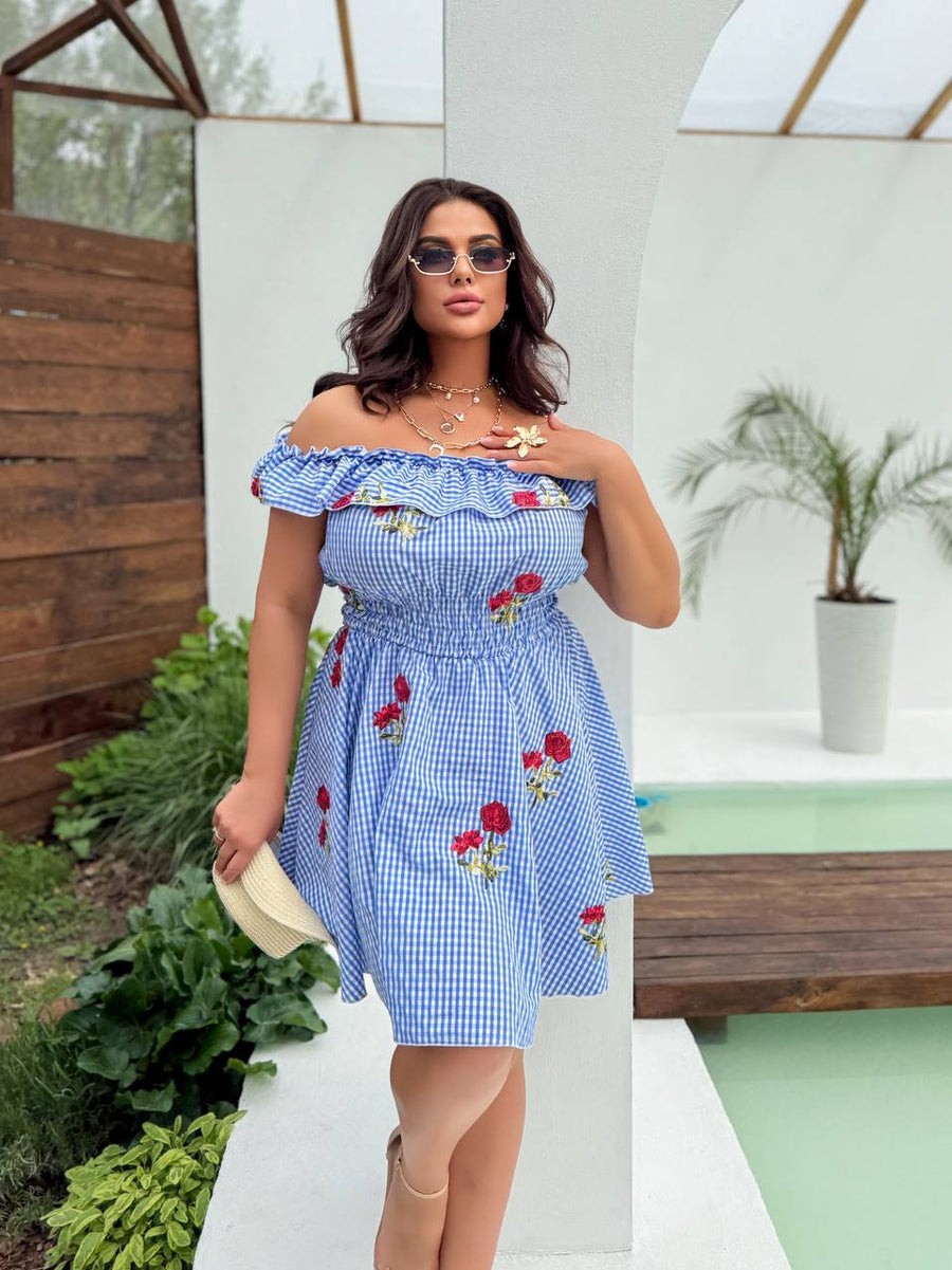 Къса рокля с волани - Twiggy Shop