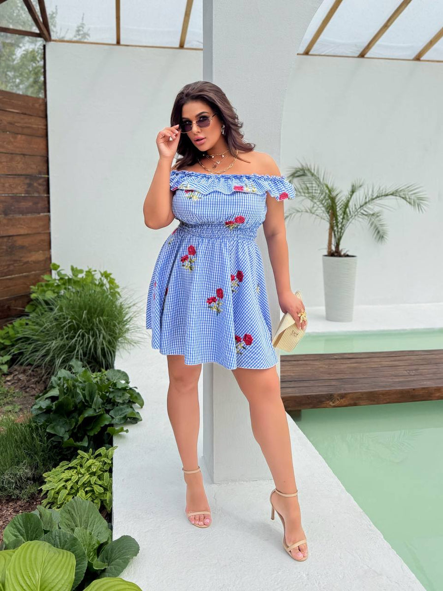 Къса рокля с волани - Twiggy Shop