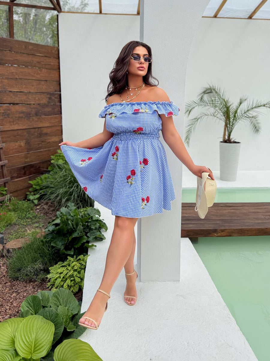 Къса рокля с волани - Twiggy Shop