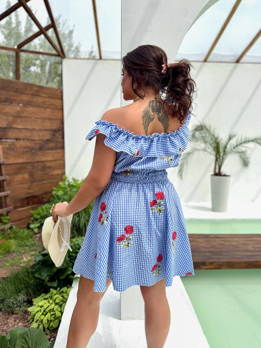 Къса рокля с волани - Twiggy Shop