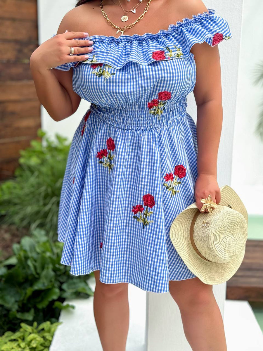 Къса рокля с волани - Twiggy Shop