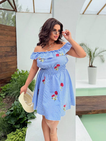 Къса рокля с волани - Twiggy Shop