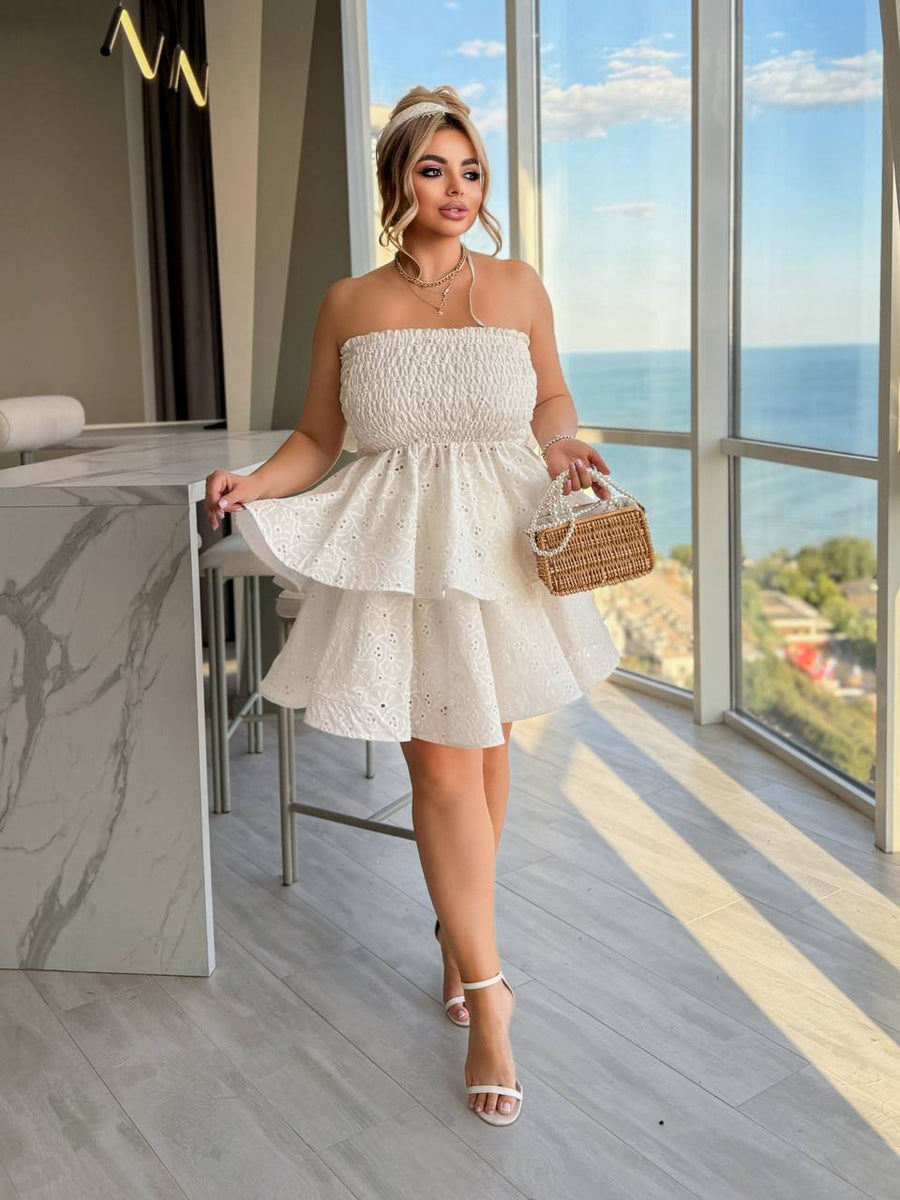 Рокля-трансформър с бродерия - Twiggy Shop