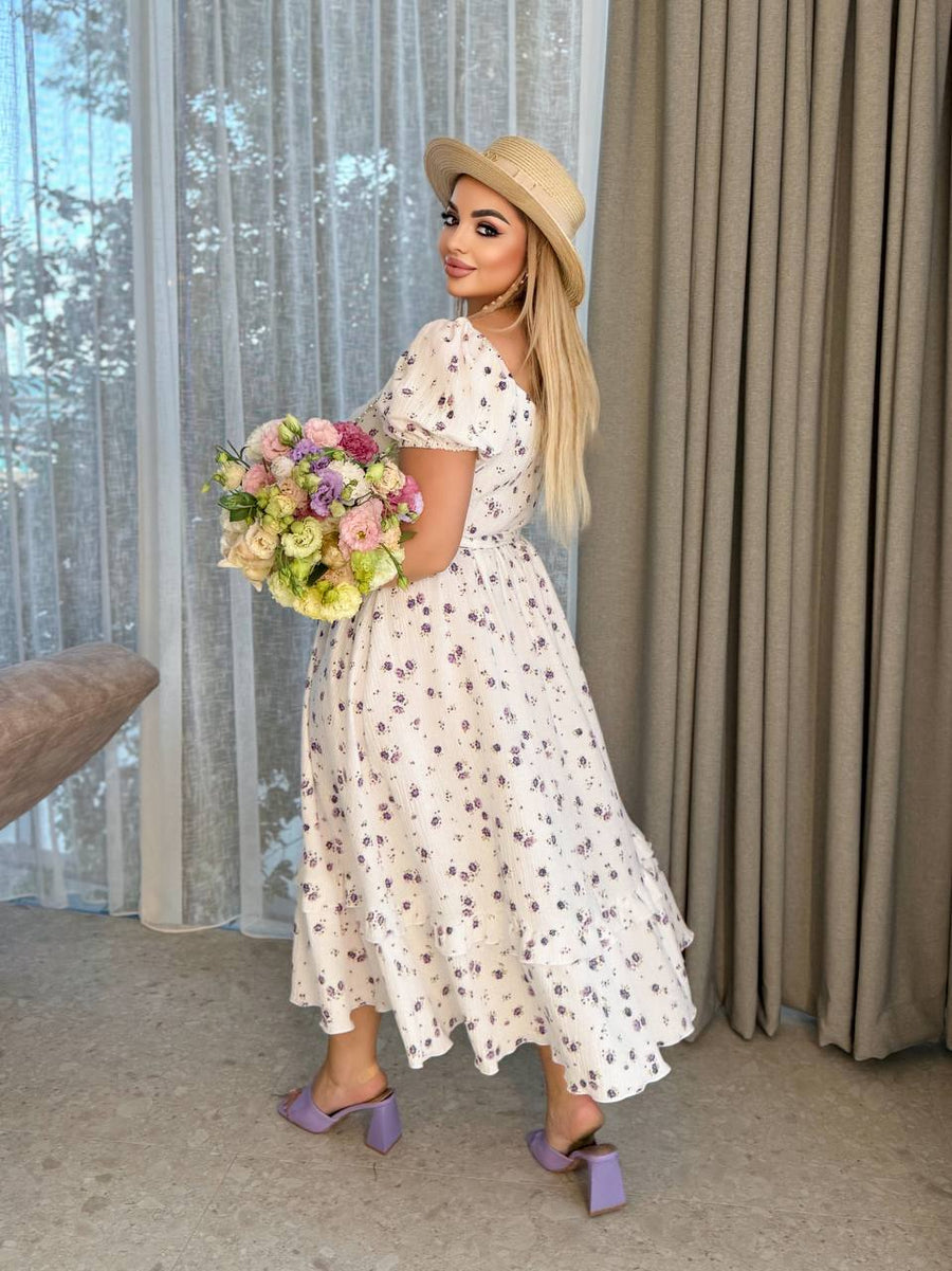 Миди рокля с волани - Twiggy Shop