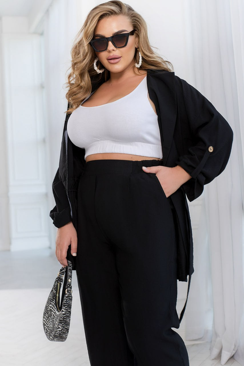 Комплект в две части от ленена смес - Twiggy Shop