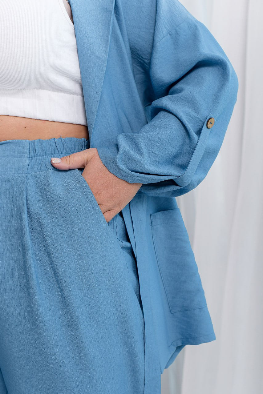 Комплект в две части от ленена смес - Twiggy Shop