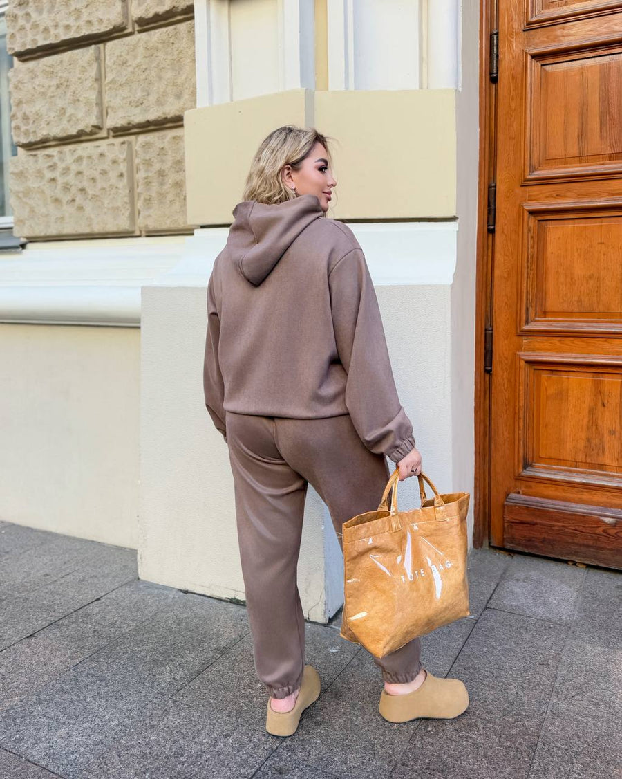 Велурен комплект с бродерия - Twiggy Shop