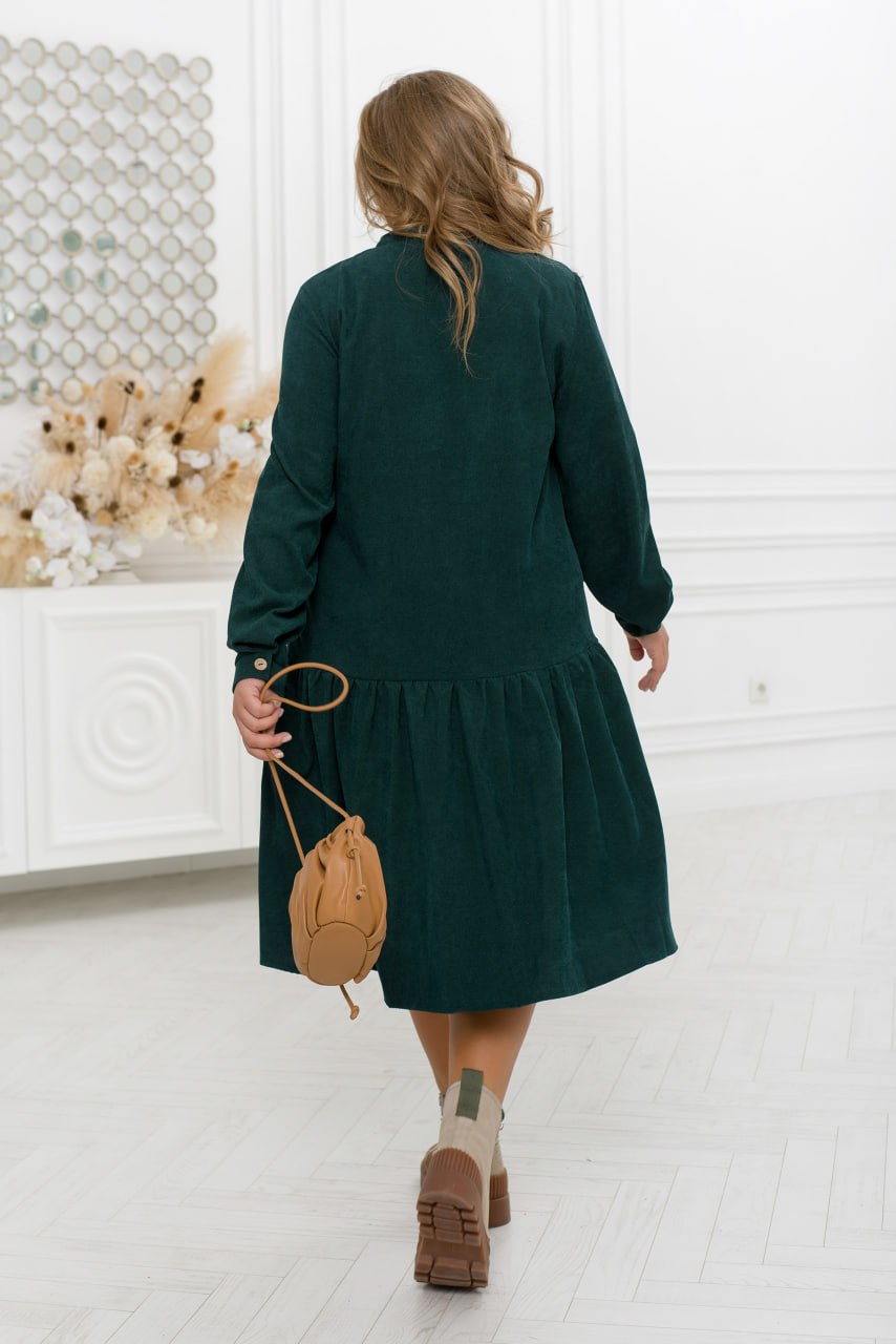 Рокля от рипсено кадифе с копчета - Twiggy Shop