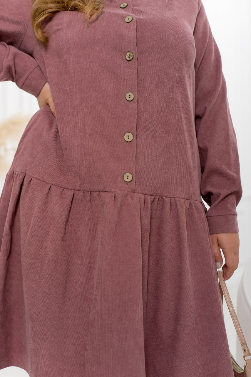 Рокля от рипсено кадифе с копчета - Twiggy Shop