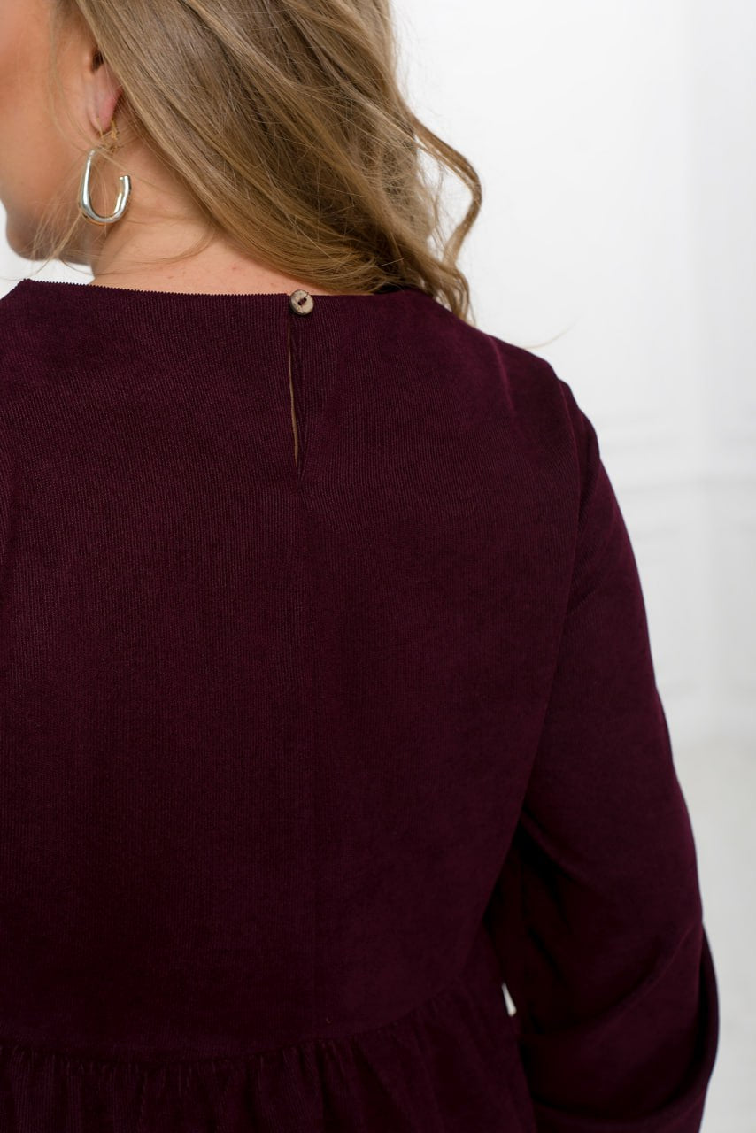 Рокля от рипсено кадифе с копчета - Twiggy Shop