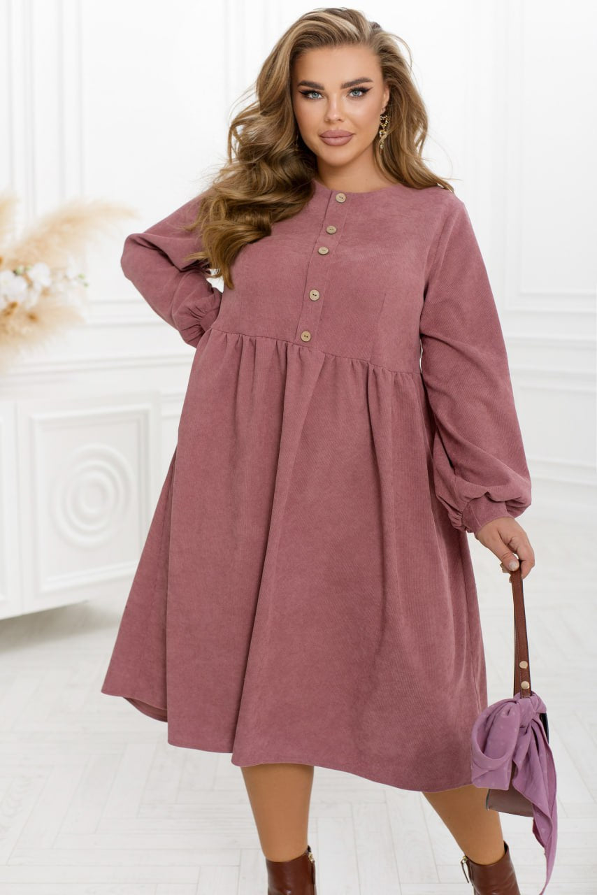 Рокля от рипсено кадифе с копчета - Twiggy Shop